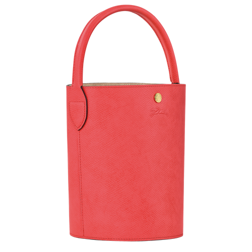 Épure S Bucket bag , Strawberry - Leather - View 3 of  6