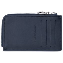 Le Pliage Xtra Card holder , Navy - Leather