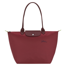 Le Pliage Green L Tote bag , Pomegranate - Recycled canvas
