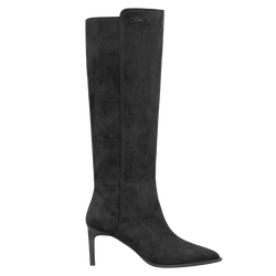 Elan Heel boots , Black - Leather