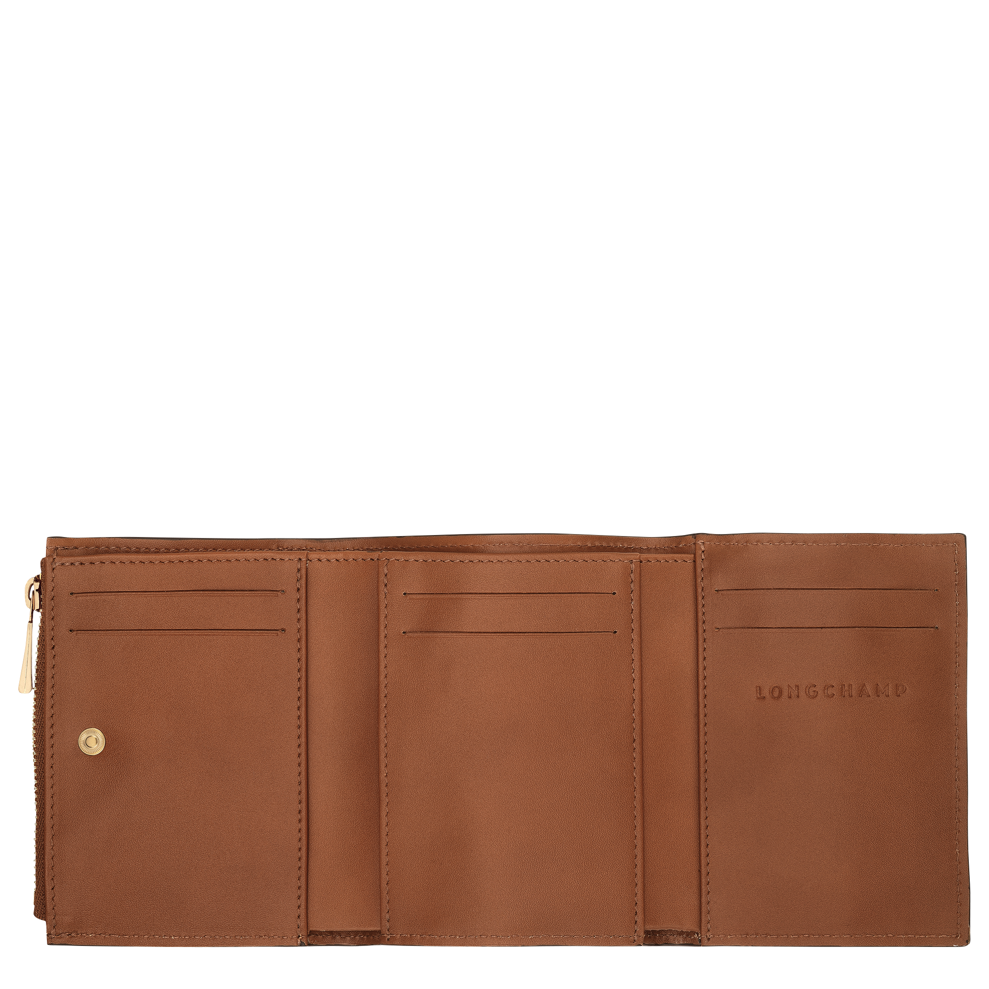 &Eacute;pure Compact wallet, Cognac