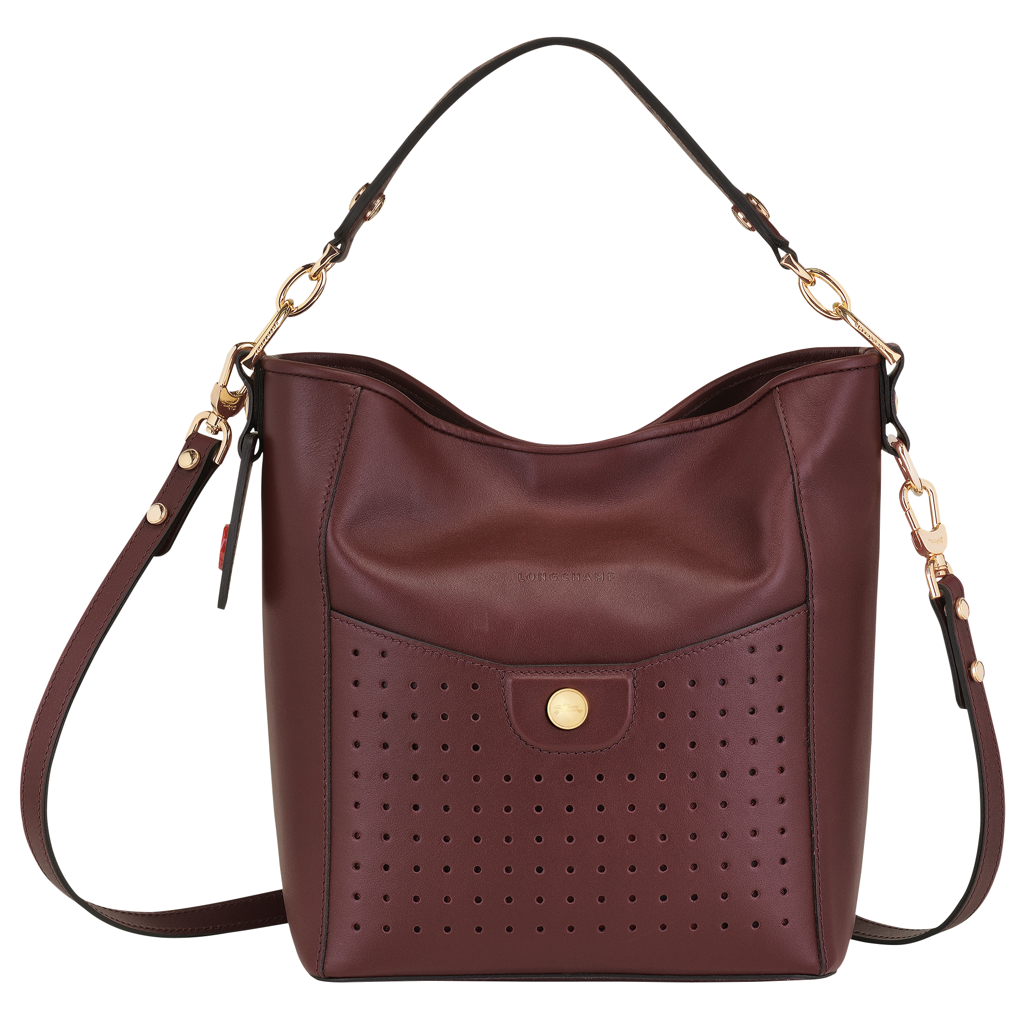 burgundy longchamp bag