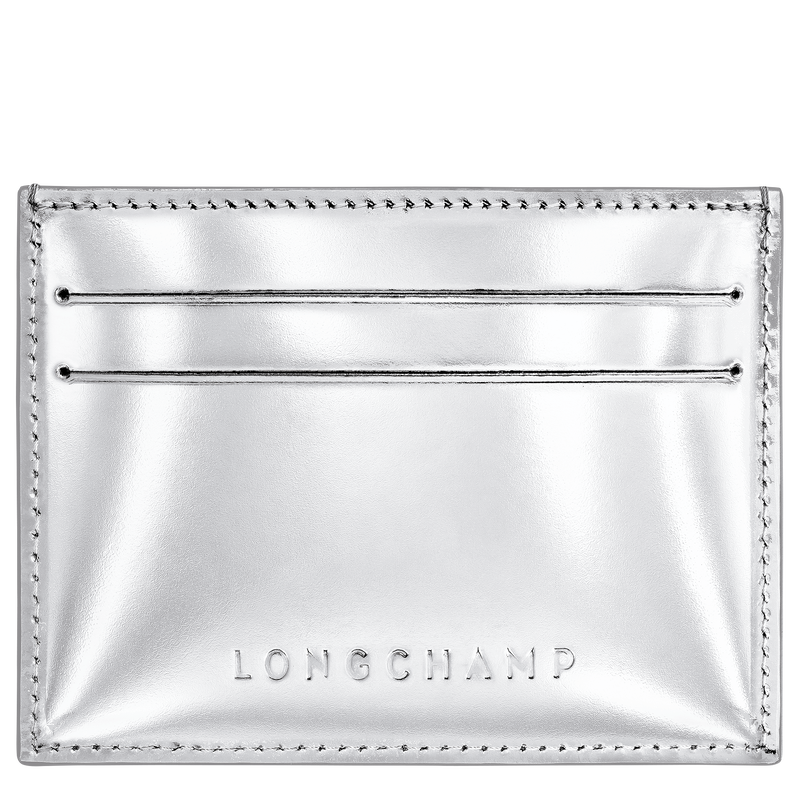 Le Roseau Card holder , Silver - Leather  - View 1 of  2