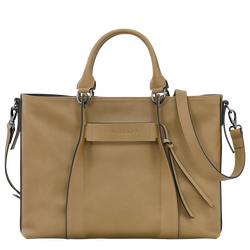 Longchamp 3D L Handbag , Tobacco - Leather
