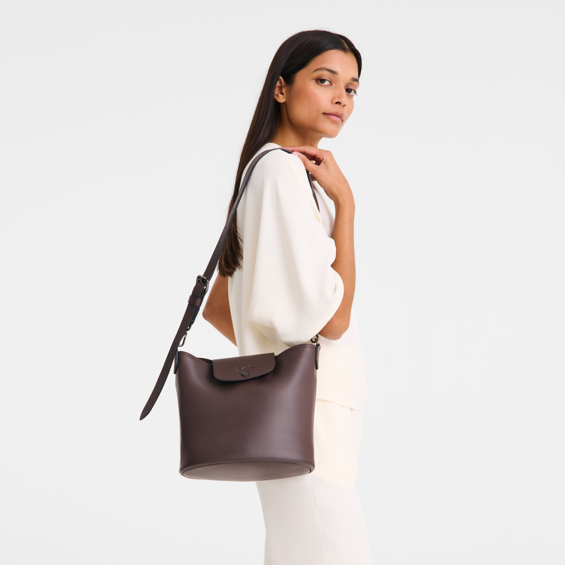 Le Pliage Xtra M Shoulder bag , Mocha - Leather  - View 7 of  7