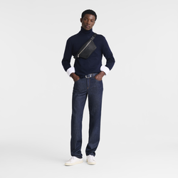 Le Foulonn&eacute; M Belt bag , Black - Leather