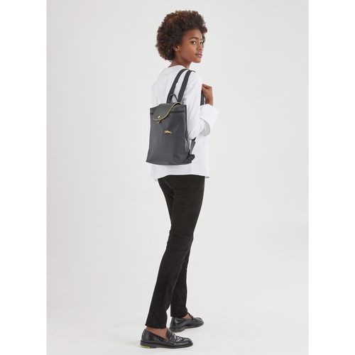 Backpack Le Pliage Club Gun Metal L Longchamp Us