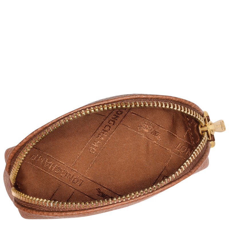 Le Foulonné Coin purse , Caramel - Leather  - View 3 of 4