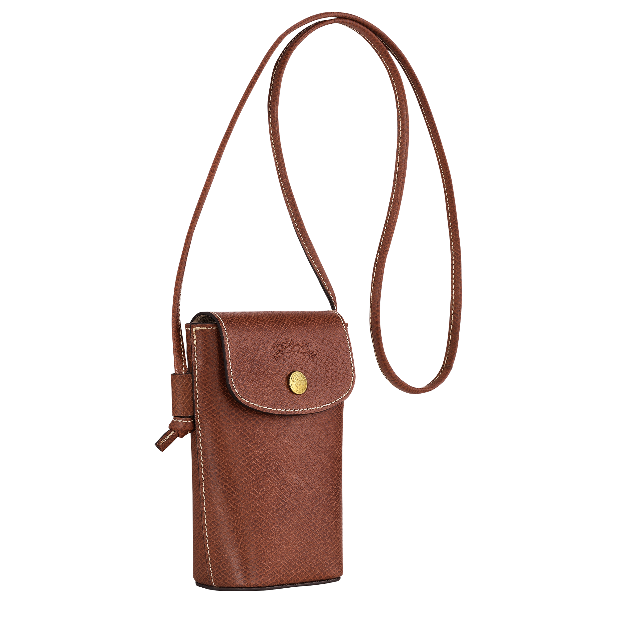 &Eacute;pure Custodia per cellulare con laccio in cuoio,  Marrone