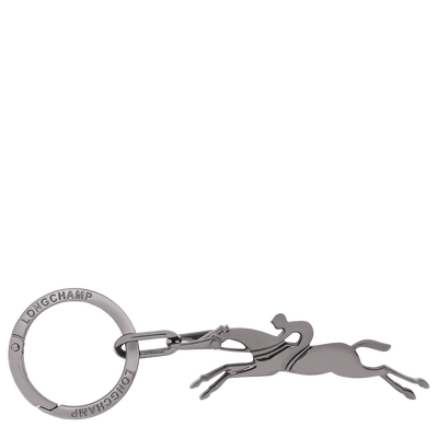 Cavalier Longchamp Keyring , Black - Metal