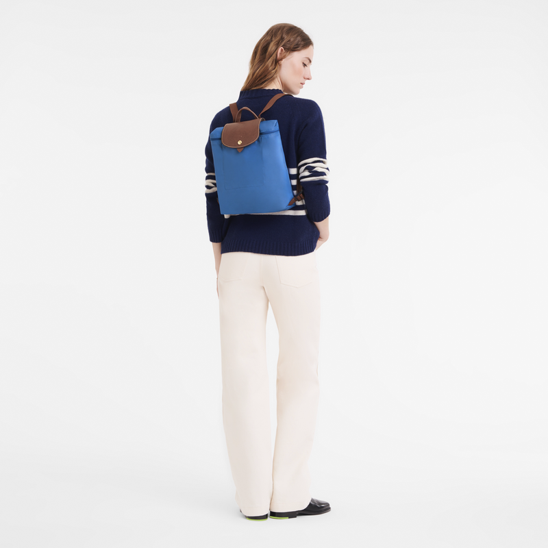 Le Pliage Original M Backpack , Cobalt - Recycled canvas  - View 2 of 6