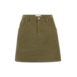 Skirt , Olive - Overdyed cotton