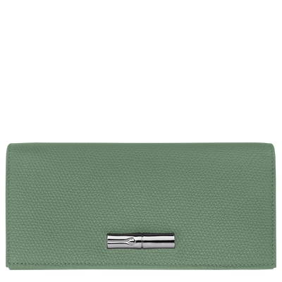 Langes klapbares Portmonaie Le Roseau , Leder - Oregano