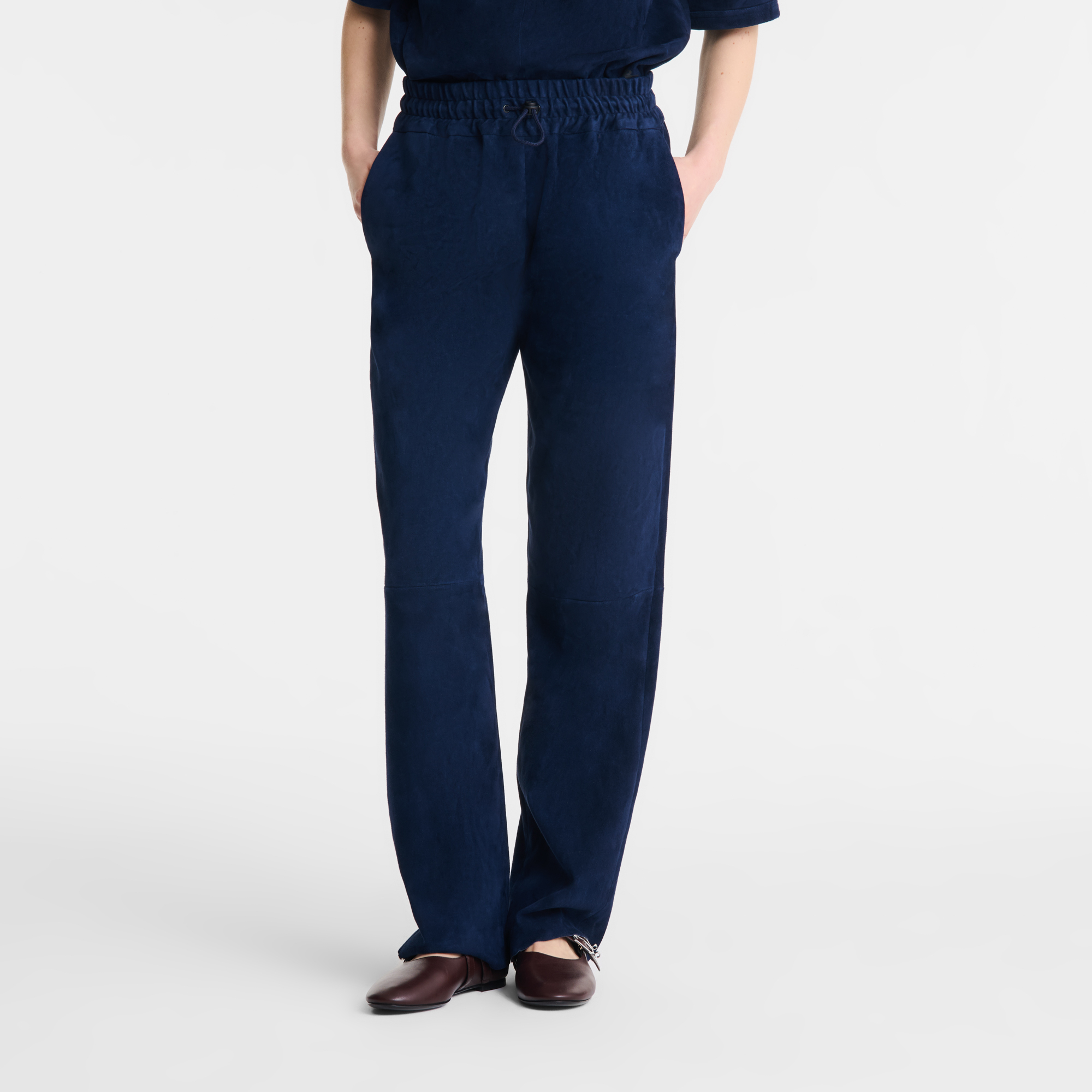 Pantalon en cuir, Marine - Vue 4 de
6 - agrandir le zoom null Pantalon en cuir, Marine