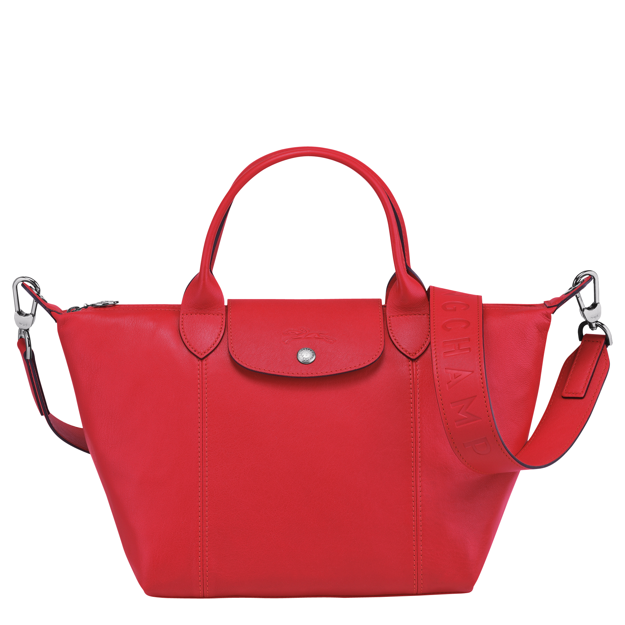 Top handle bag S Le Pliage Cuir Red 