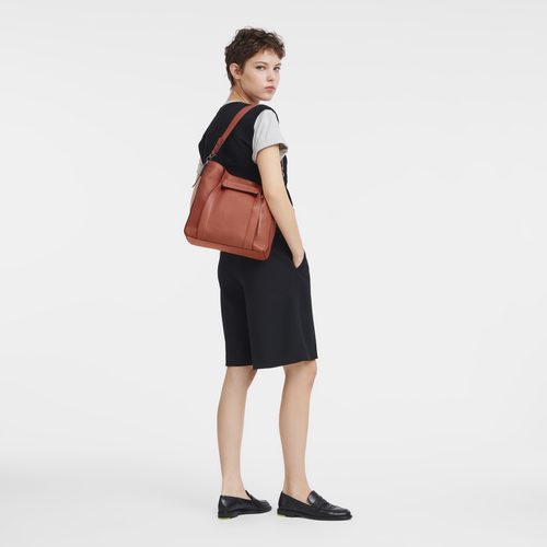 Longchamp 3D M Hobo bag , Sienna - Leather - View 2 of  6