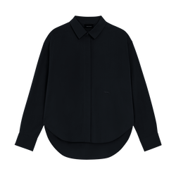 Shirt , Black - Cotton poplin
