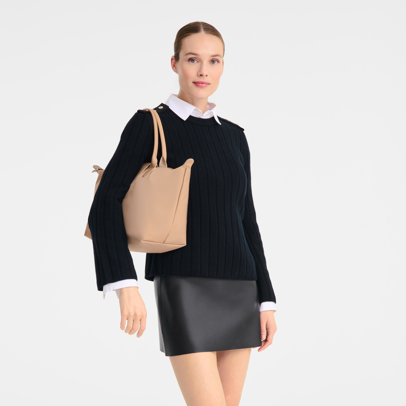 Le Pliage One Bolso con asa superior L , Tela - Beige  - Vista 8 de 8