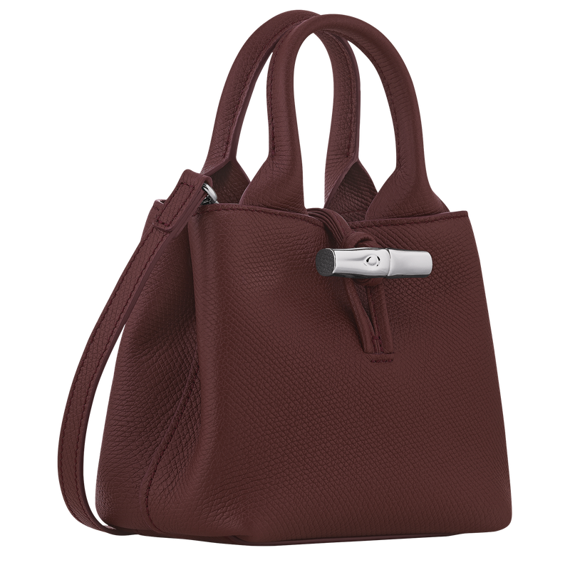 Le Roseau Bolso con asa superior XS , Cuero - Burdeos  - Vista 2 de 6