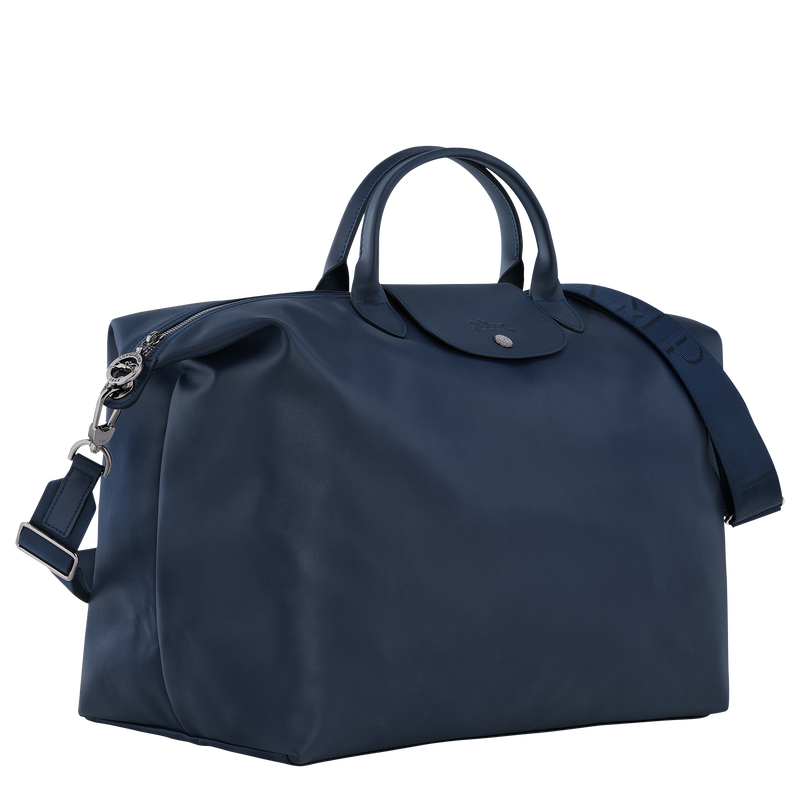 Le Pliage Xtra S Travel bag , Navy - Leather  - View 3 of  5