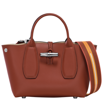 Roseau S Handbag Mahogany - Leather | Longchamp US