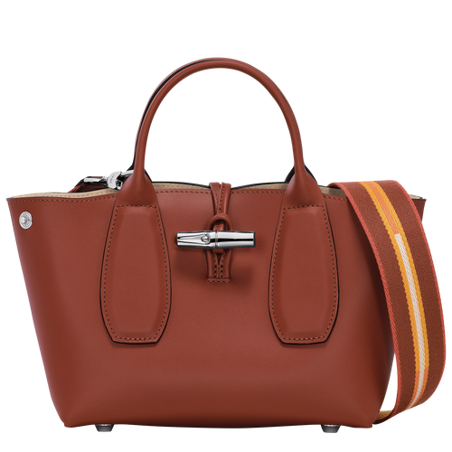 Le Roseau S Handbag , Mahogany - Leather - View 5 of  5