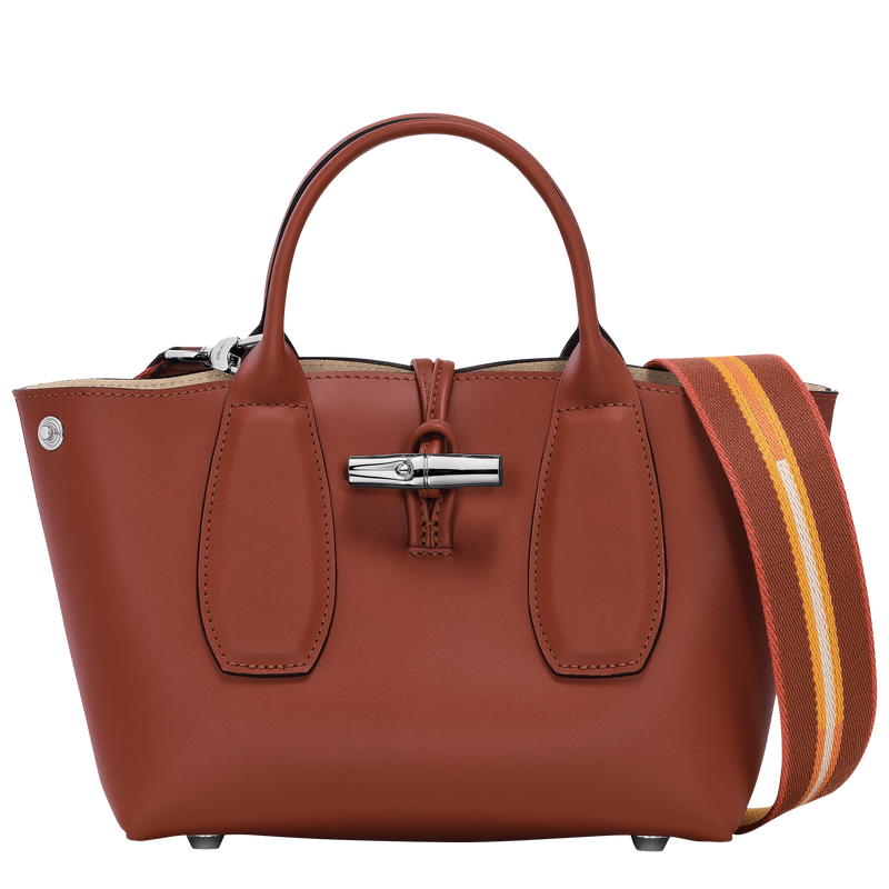 Le Roseau S Handbag , Mahogany - Leather  - View 5 of  5
