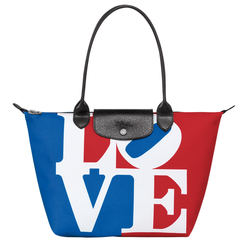 Sac cabas M Longchamp x Robert Indiana , Toile - Blanc - Vue 1 de 6