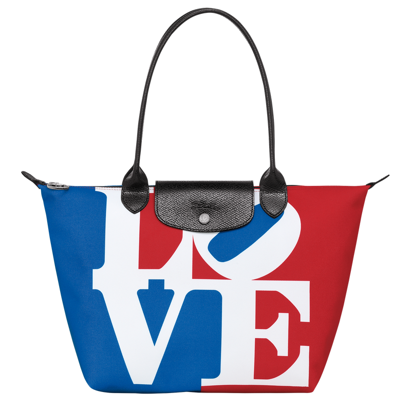 Sac cabas M Longchamp x Robert Indiana , Toile - Blanc  - Vue 1 de 6