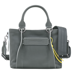 Handtasche S Longchamp 3D , Leder - Metallgrau