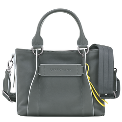 Longchamp 3D Bolso con asa superior S , Cuero - Gris Plomo