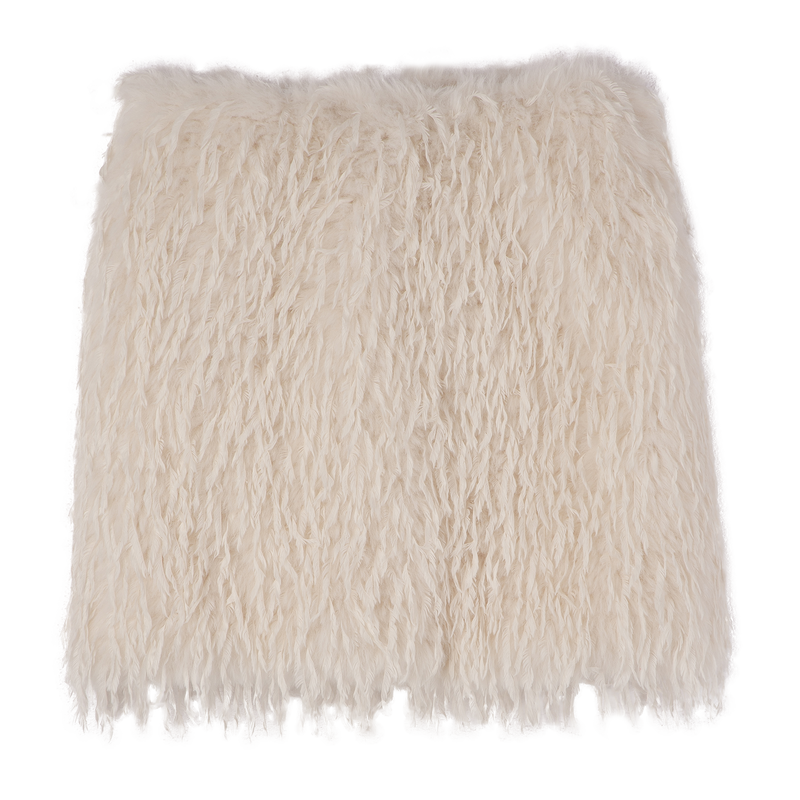 Skirt , Ivory - Faux fur  - View 1 of  4