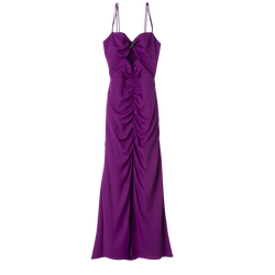 連身裙 , 紫色 - 荷葉邊