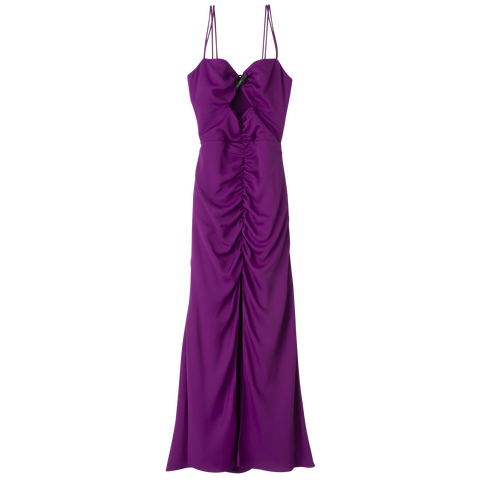 Robe midi , Crêpe - Violette - Vue 1 de 4