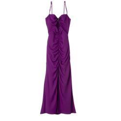 連身裙 , 紫色 - 縐紗