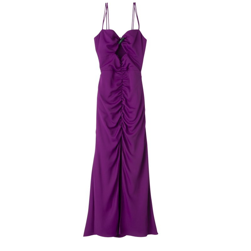 連身裙 , 紫色 - 荷葉邊  - 查看 1 4