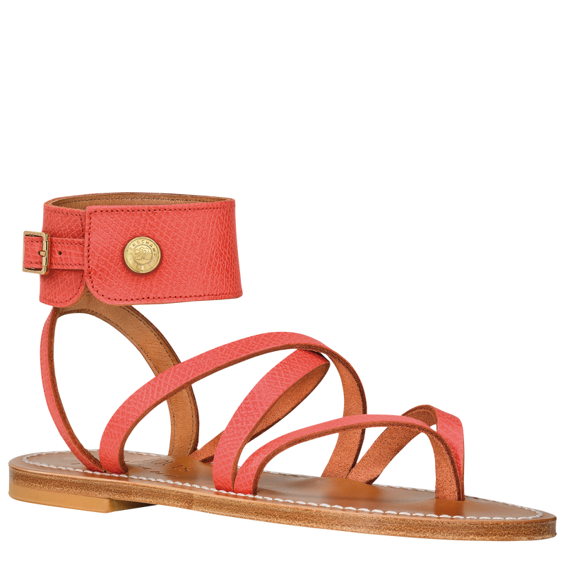 Longchamp x K.Jacques Sandalen , Aardbei - Leder  - Weergave 3 van  4