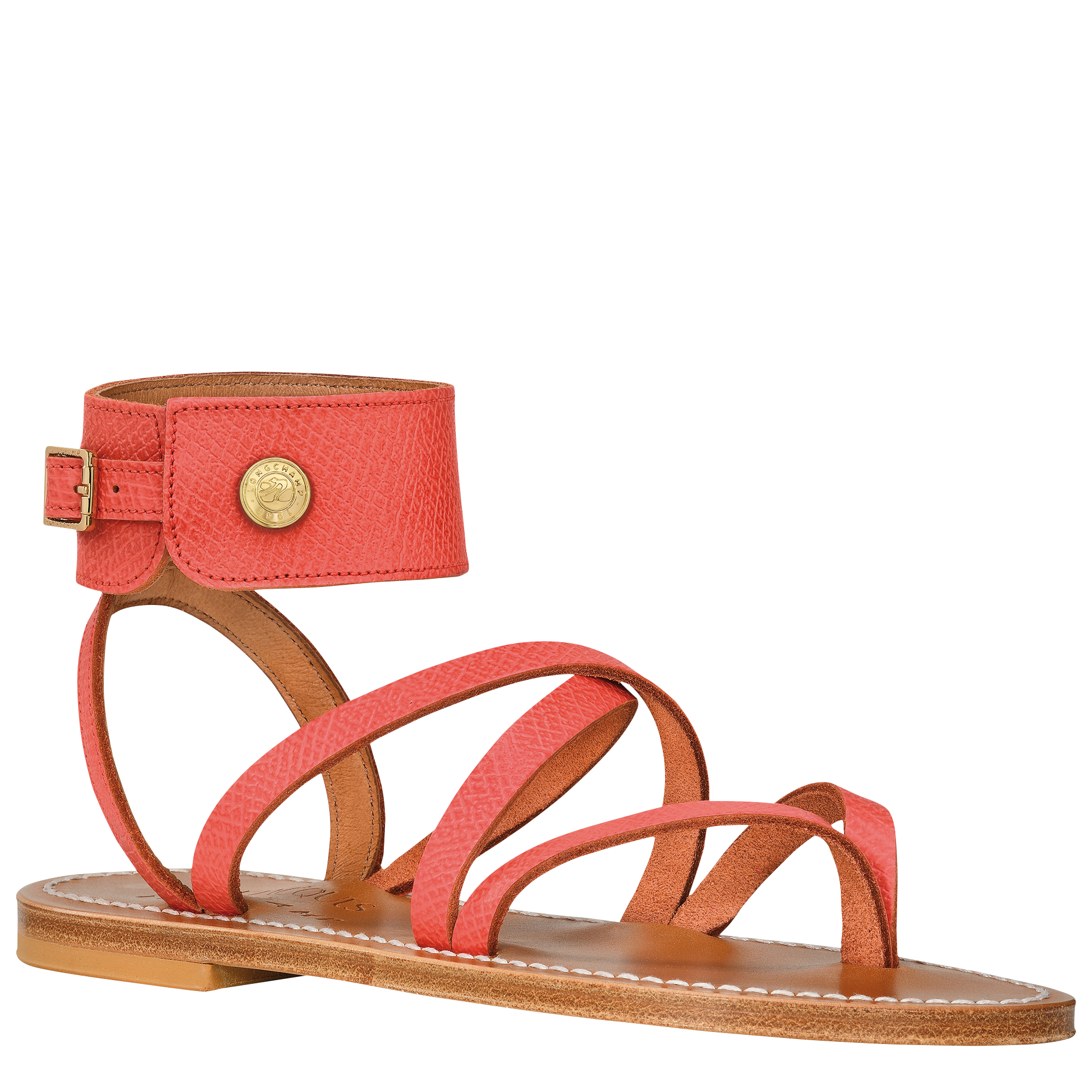 Longchamp x K.Jacques Sandals, Strawberry