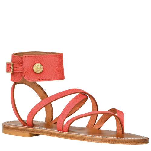 Longchamp x K.Jacques Sandals , Strawberry - Leather - View 3 of  4