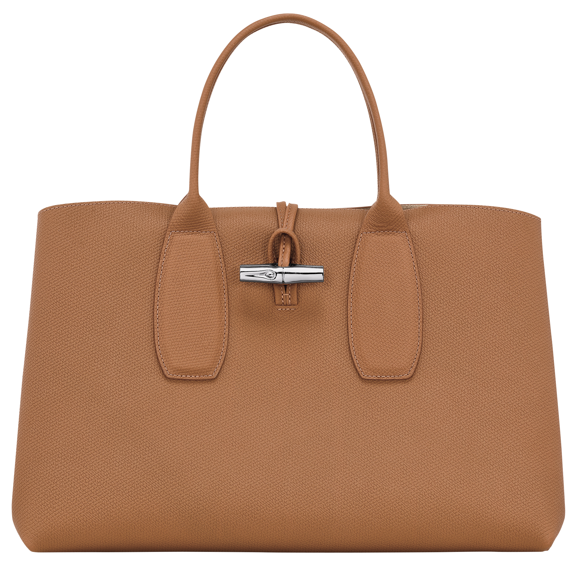 Longchamp Light Brown Leather Roseau Tote Longchamp