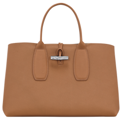 Roseau 手提包 XL , 黃褐色 - 皮革