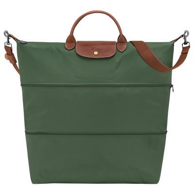Le Pliage Original Travel bag expandable , British Green - Recycled canvas