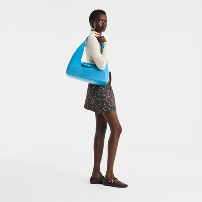 Le Pliage Xtra Bolso de hombro L , Cuero - Azur