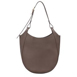 Le Foulonn&eacute; L Hobo bag , Taupe - Leather