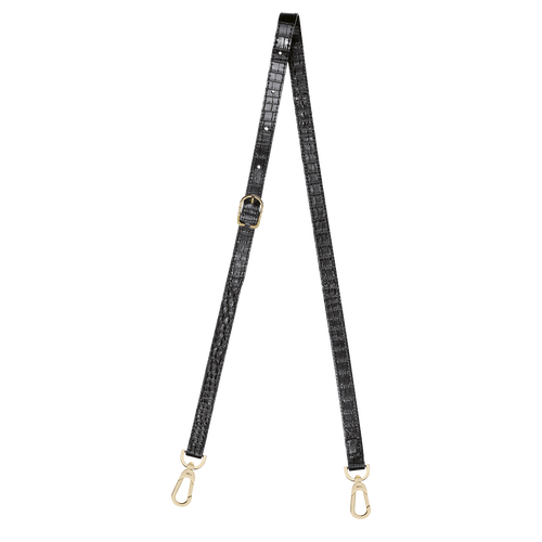 レザーショルダーストラップ Longchamp 1980 ブラック huj001 ロンシャン Jp