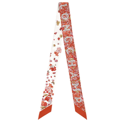 Frise Fleurie Headband , Coral - Silk