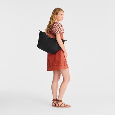 Le Pliage Original 肩揹袋 L , 黑色 - 再生帆布