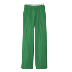 Pantaloni dritti con applicazione , Taffetà tecnico - Verde