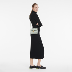 Sac bandoulière S Box-Trot , Cuir - Vert de Gris