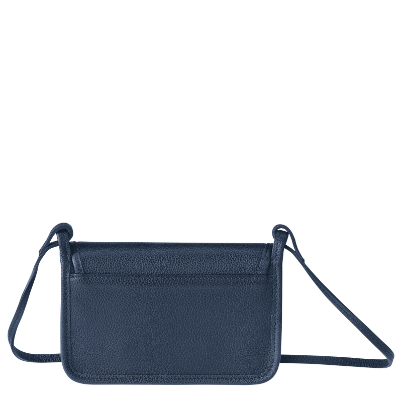 Le Foulonné XS Clutch , Navy - Leather  - View 3 of 4